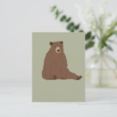 Bruin Beer Briefkaart (Staand voorkant)