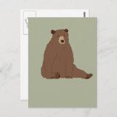 Bruin Beer Briefkaart (Voorkant / Achterkant)