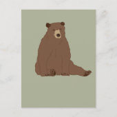 Bruin Beer Briefkaart (Voorkant)