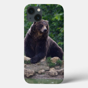 Bruin beer iPhone 13 hoesje