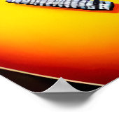 Bruin beer dat gitaar speelt | AI Art. Poster (Hoek)