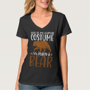 Bruin Beer Dier Menselijk Kostuum Beer T-shirt