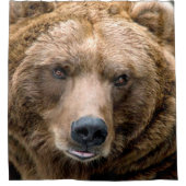 Bruin Beer Douchegordijn (Voorkant)