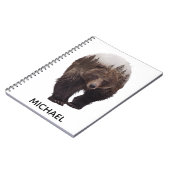 Bruin Beer Dubbele blootstelling Notitieboek (Linkerzijde)