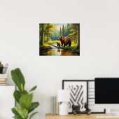 Bruin Beer en Baby 4 Poster (Thuiskantoor)