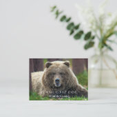 Bruin Beer en Coyote Wildlife Visitekaartje (Staand voorkant)