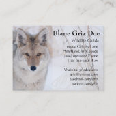 Bruin Beer en Coyote Wildlife Visitekaartje (Achterkant)