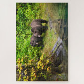 Bruin Beer en kauwen | Hyder, Alaska Legpuzzel (Verticaal)