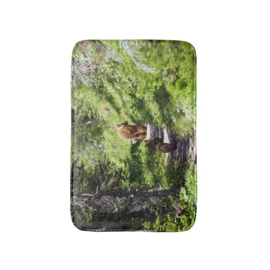 Bruin Beer familie Badmat (Voorkant Verticaal)