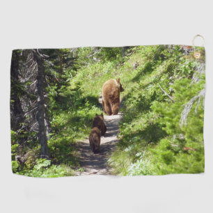 Bruin Beer familie Golfhanddoek