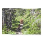 Bruin Beer familie Kussensloop (Achterkant)