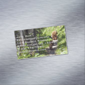 Bruin Beer familie Magnetisch Visitekaartje (Voorbeeld)