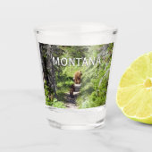 Bruin Beer familie Shot Glas (Voorkant)