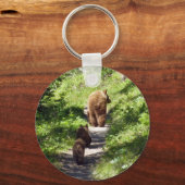 Bruin Beer familie Sleutelhanger (Achterkant)