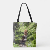 Bruin Beer familie Tote Bag (Achterkant)