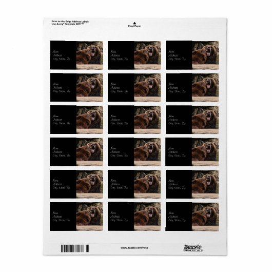 Bruin Beer Foto Etiket (Full Sheet)