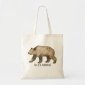 Bruin Beer - Gepersonaliseerde Canvas tas (Voorkant)
