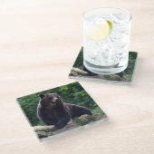 Bruin beer glazen onderzetter (Schuin)