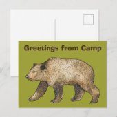 Bruin Beer groet uit Camp Briefkaart (Voorkant / Achterkant)