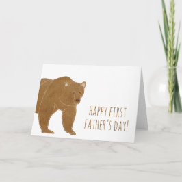 Bruin Beer Happy First Vaderdag Kaart