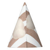 Bruin Beer Hot-Air ballon Feesthoedjes (Achterkant)