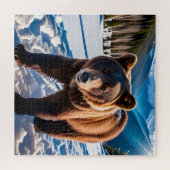 Bruin Beer in de sneeuw Legpuzzel (Horizontaal)