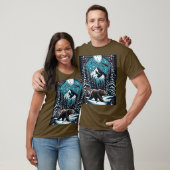 Bruin Beer in de winter T-shirt (Unisex)