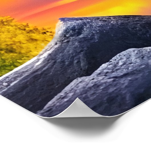 Bruin beer in het bos | AI Art Poster (Hoek)