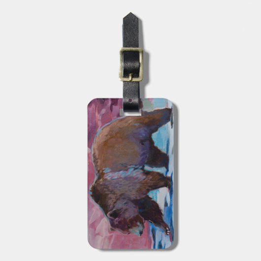 Bruin Beer in Utah, rondlopend door de Rocks Bagagelabel (Voorkant verticaal)