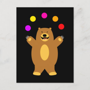 Bruin Beer Juggling Briefkaart