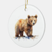 Bruin Beer Keramisch Ornament (Links)