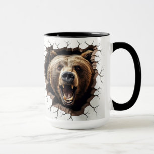 Bruin beer komt uit de muur mok