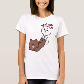 Bruin beer konijnenkonijn is mijn minnaar150 t-shirt