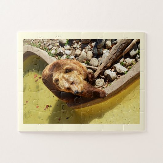 Bruin beer legpuzzel (Horizontaal)