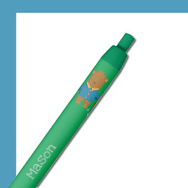 Bruin Beer met Gevist Rod Kinderen Pen