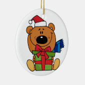 Bruin Beer met Gift Keepomwille Ornament (Rechts)