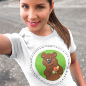 Bruin Beer met ijskap T-shirt