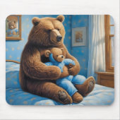 Bruin Beer met teddybeer Muismat (Voorkant)