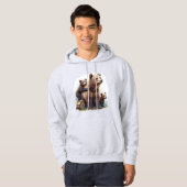 Bruin Beer met twee welpen Hoodie (Voorkant volledig)