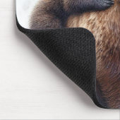 Bruin Beer met twee welpen Muismat (Hoek)