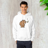 Bruin Beer met vallende herfstblad Schattigee dier Hoodie