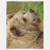 Bruin Beer op Fleece Blanket Deken (Voorkant)