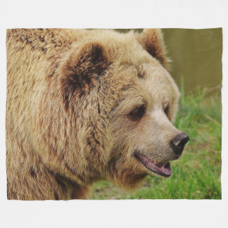 Bruin Beer op Fleece Blanket Deken