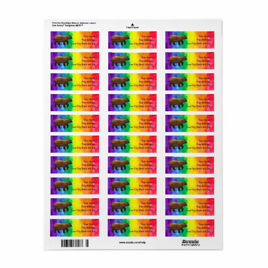 Bruin Beer op Rainbow Wash Mailing Label (Full Sheet)