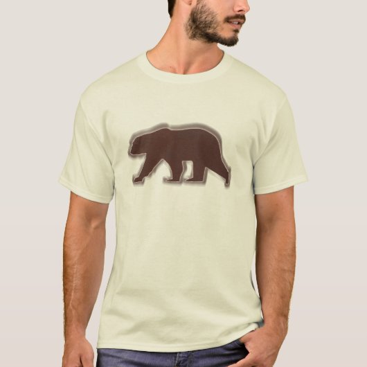 Bruin Beer - pas kleur T-shirt aan (Voorkant)