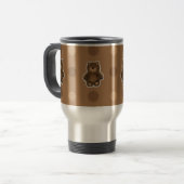 Bruin Beer patroon Reisbeker (Voorkant links)