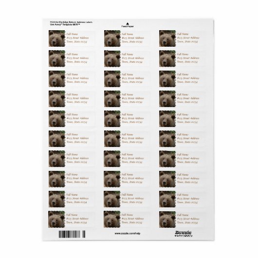 Bruin Beer retour adreslabel Etiket (Full Sheet)