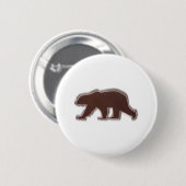 Bruin Beer Ronde Button 5,7 Cm (Voorkant /achterkant)