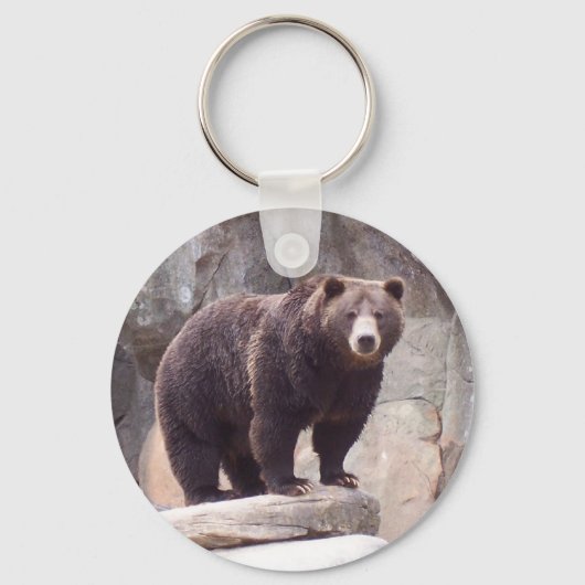 Bruin Beer Sleutelhanger (Voorkant)