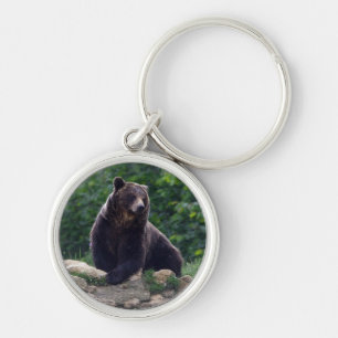 Bruin beer sleutelhanger
